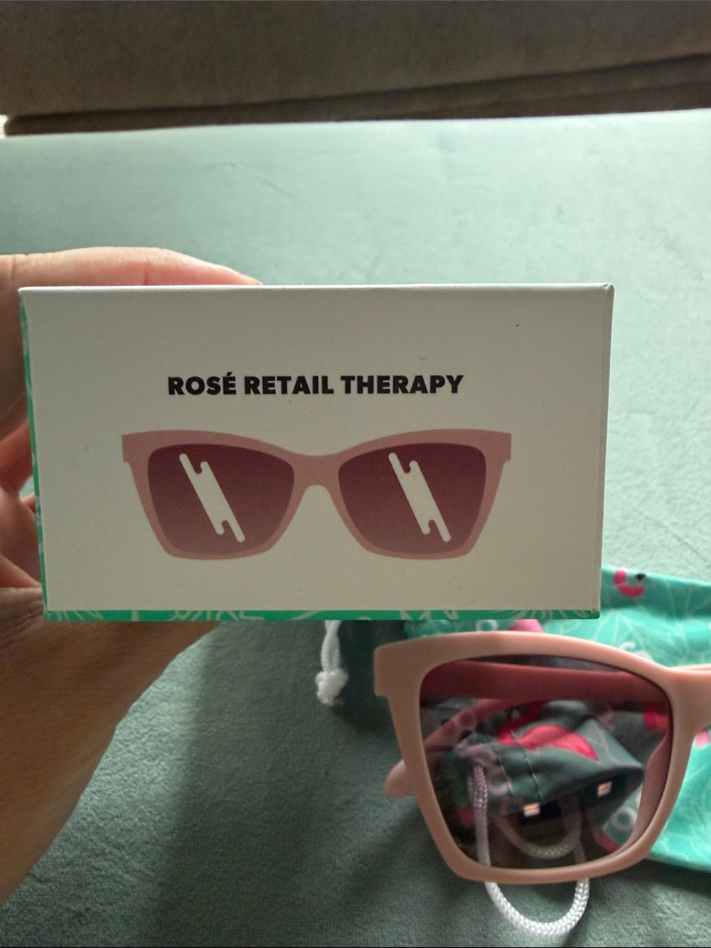 Goodr Pop G Sunglasses in Rosé Retail Therapy - Picture 6 of 8